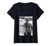 Womens Chuck Norris Actor Way of The Dragon Walker Texas Ranger V-Neck T-Shirt