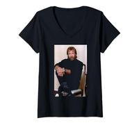 Womens Chuck Norris Way of The Dragon Actor & Martial Arts Expert V-Neck T-Shirt