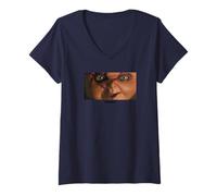 Womens Chucky Don’t Turn Your Back On Me Front and Back V-Neck T-Shirt