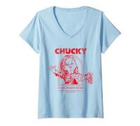 Womens Chucky Halloween Design I'm Your Friend to The End V-Neck T-Shirt