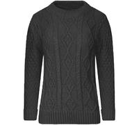 Womens Chunky Cable Knitted Sweater Ladies Long Sleeve Crew Neck Cable Knitted Jumper Pullover Thick Sweat Shirt Christmas Wear Winter Warm Wear Fancy Party Knit Sweater Plus Size 8-18