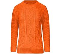 Womens Chunky Cable Knitted Sweater Ladies Long Sleeve Crew Neck Cable Knitted Jumper Pullover Thick Sweat Shirt Christmas Wear Winter Warm Wear Fancy Party Knit Sweater Plus Size 8-18