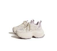 Women's Chunky Daddy Shoes Platform Increasing Height Running Shoes Slip Resistant Lightweight Walking Travelling Fitness Trainers Purple 4