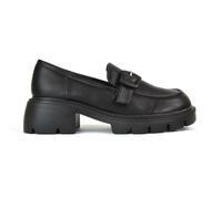 Womens Chunky Loafers Ladies Slip On Low Heel Platform Pumps Felixble Cussioned Sole Buckle Black Shoes Size 7
