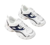 Women's Chunky Sole Running Training Fashion Casual Student Walking Exercise Shoes Lightweight Breathable Suitable for Students Blue 4