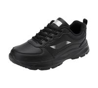 Womens Chunky Trainers Walking Shoes Faux Leather Lace Up Cushion Sneakers | Thick cushioned soft sole non slip grip for work travel standing all day office school comfortable ladies walking shoes