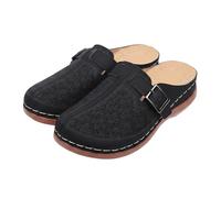Womens Chunky Wedges Shoes Platform Wedge Sandals New Oversized Hollow Toe Cap Thick Slippers for Women with Antique Style Buckle and Lazy Back Half White Sandal GLIP Flops Woman Sandal Shoes
