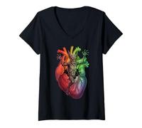 Womens Chupacabra Heart Creepy Horror V-Neck T-Shirt