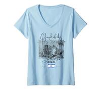 Womens Church of The Holy Sepulchre Jerusalem Christian Religion V-Neck T-Shirt