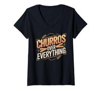 Women's Churros Over Everything V-Neck T-Shirt