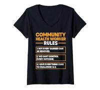 Women's CHW Community Health Worker Rules V-Neck T-Shirt