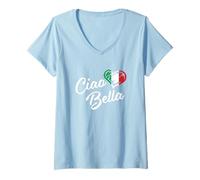 Womens Ciao Bella - Italian Hello Beautiful Gift V-Neck T-Shirt