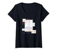 Womens Ciao Bella Italian Seaside Stamps Vintge Tourist Destination V-Neck T-Shirt