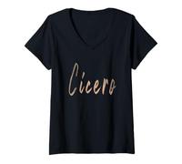Womens Cicero Illinois Vintage Elegant Design V-Neck T-Shirt
