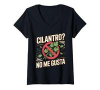 Women's Cilantro No Me Gusta Coriander Herb V-Neck T-Shirt
