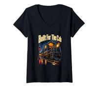 Women's Cinematic Night-Run Engineer Pride, Built for The Cab V-Neck T-Shirt