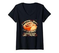 Womens Cinnamon Rolls SO Good The Kitchen HUSHES Like Church V-Neck T-Shirt