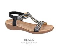 Women's Cipriata Jewelled Sling Back Sandals Open Toe Padded Summer Shoe UK 3-8