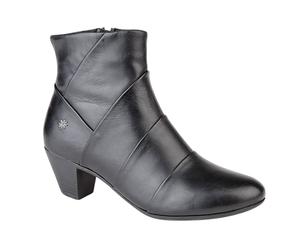 Womens Cipriata Sofie Leather Ankle Boots Side Zip Work Office Casual Boot UK3-8