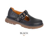 Cipriata Cira T-Bar Buckle Shoes Womens Trainers, Size 3 In Black