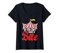 Women's Circus Party Maker Circus Lover Have Bite Funnel Cake V-Neck T-Shirt