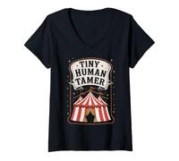Women's Circus Tiny Human Tamer Carnival V-Neck T-Shirt