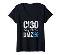 Women's CISO Doing IT in The DMZ V-Neck T-Shirt