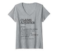Womens Claims Adjuster Job Definition Personalized Claims Adjuster V-Neck T-Shirt