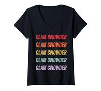 Women's Clam Chowder V-Neck T-Shirt