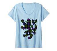 Womens Clan Murray of Atholl Tartan Scottish Family Name Pride V-Neck T-Shirt