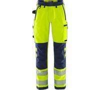 Women's Class 2 High-Visibility Work Trousers Fristads Green 2645 GSTP Yellow 46