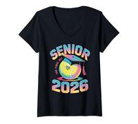 Womens Class of 2026 Senior Tennis The Final Set V-Neck T-Shirt