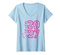 Women's Class of 2027 Graduation Student Academic Year V-Neck T-Shirt