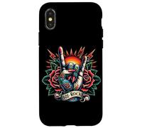 Womens Classic 80s Rock Bands Retro Party Music Fan Style Case for iPhone X/XS
