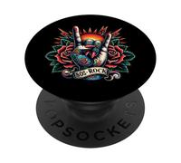 Womens Classic 80s Rock Bands Retro Party Music Fan Style PopSockets Adhesive PopGrip