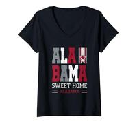 Women's Classic Alabama Sweet Home Tailgate Fan Vintage Men Women V-Neck T-Shirt
