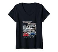 Womens Classic American Station Wagon,Estate Wagon,Oldtimer,Vintage V-Neck T-Shirt