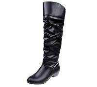 Women's Classic Boots with Block Heel Buckles Flandell Ankle Boots Autumn Winter Boots Worker Snow Boots Chunkyrayan Ankle Boots Ankle Shoes