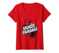 Women's Classic Cheer Panama Vamos PANAMÁ Country Favorite Game Day V-Neck T-Shirt