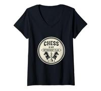 Women's Classic Chess is My Retirement Plan Chess Lover V-Neck T-Shirt