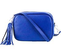 Women's Classic Design Lightweight Genuine Italian Leather Crossbody Shoulder Handbag Practical Ladies Casual Messenger Handbag With Tassel Charm (Light Pink)