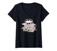 Women's Classic I Want A Pony Seashell Cotton Candy & Co V-Neck T-Shirt