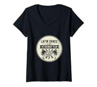 Women's Classic Latin Dance is My Retirement Plan Latin Dance Lover V-Neck T-Shirt