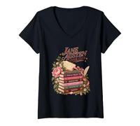 Women's Classic Literature Collection Vintage Regency Reader V-Neck T-Shirt