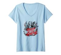 Women's Classic Literature Johann Wolfgang Von Goethe V-Neck T-Shirt