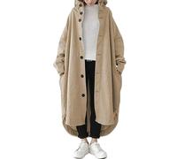 Women's Classic Long Trench Coat Dry Rain Coats Double Breasted Jacket Belted Shoulder Slim Fit Jackets Lapel Sleeve Windproof Overcoat Wool Blend solid Collar Winter Mid-Length