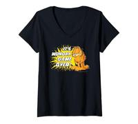Womens Classic Pixel Monday Game Over Daily Grind Graphics Retro V-Neck T-Shirt