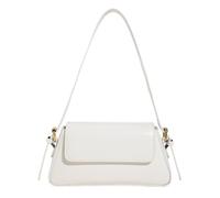 Women's Classic PU Tote Crossbody, Flap-Over Handbag, Magnetic Closure, Applies to Daily Commute and Urban Outings, Casual Hangouts (White,26 * 5.50 * 14cm)