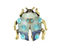 Womens Classic Rhinestone Beetle Insect Brooch Pin Party Accessory Blue0755