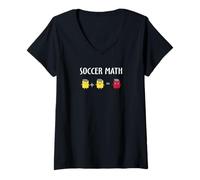 Women's Classic Soccer Player Math V-Neck T-Shirt
